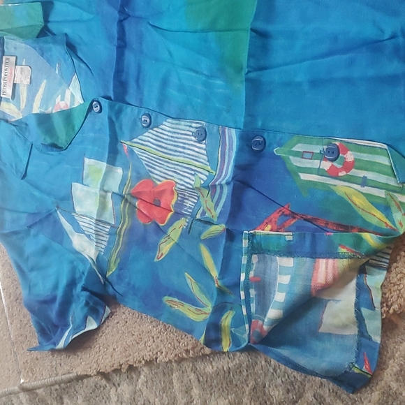 Colorful vtg. s/s Shirt Peter Popovitch S - Picture 6 of 7